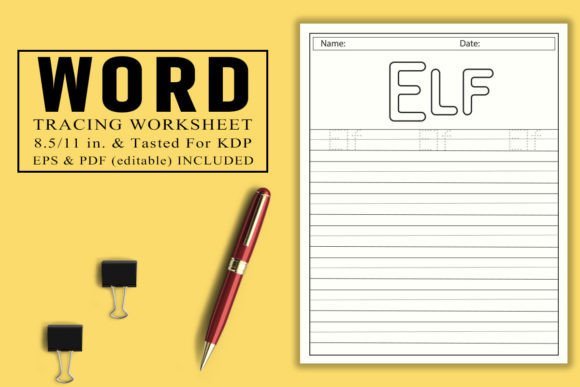 Christmas Day Word Tracing KDP Worksheet: Holiday Fun Meets Foundational Letter Practice