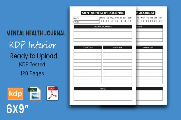 Mental Health Journal KDP Interior for Low-Content Publishing