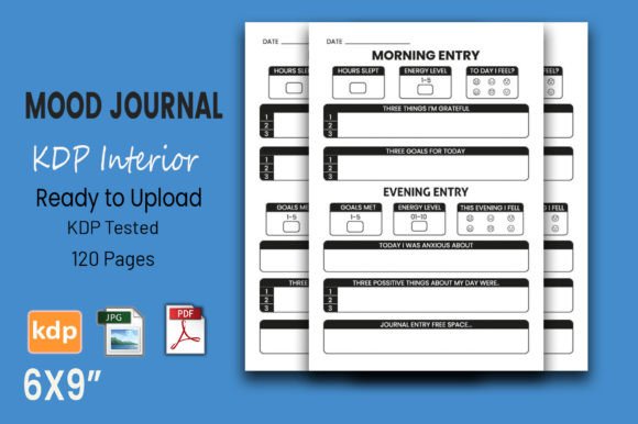 Mood Journal KDP Interior: A Time-Saving 120-Page Template