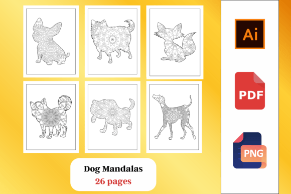 Unwind with Dog Mandalas Coloring Pages