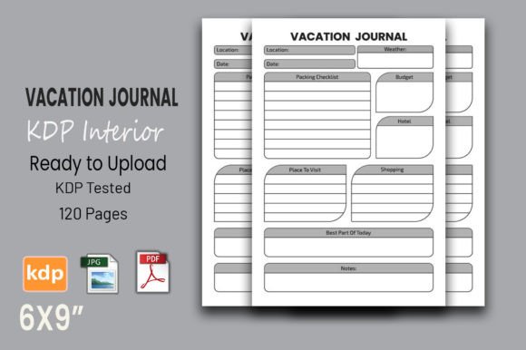 Vacation Journal KDP Interior: A Versatile Tool for Creators