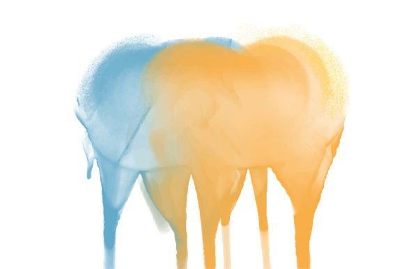 Yellow Pain Drips Vector Illustration: Creative Projects